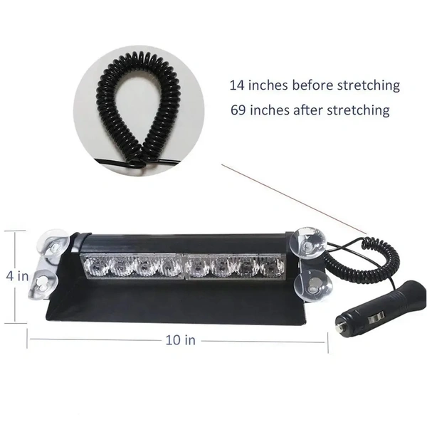 Flasherclub Police Flash Modification Front Grill Lights For Suzuki Ritz And Other Universal Cars High Bright And Multiple Modes - Freesize