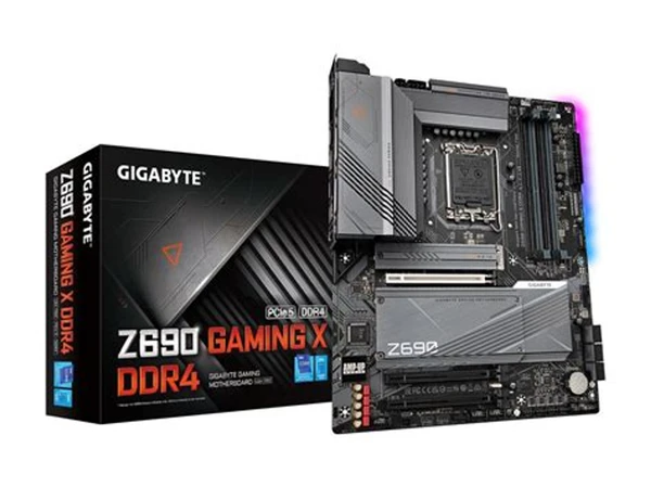 GIGABYTE Z690 Gaming X DDR4 (LGA 1700/ Intel Z690/ ATX/ DDR4/ Quad M.2/ PCIe 5.0/ USB 3.2 Gen2X2 Type-C/ 2.5GbE LAN/Gaming Motherboard)