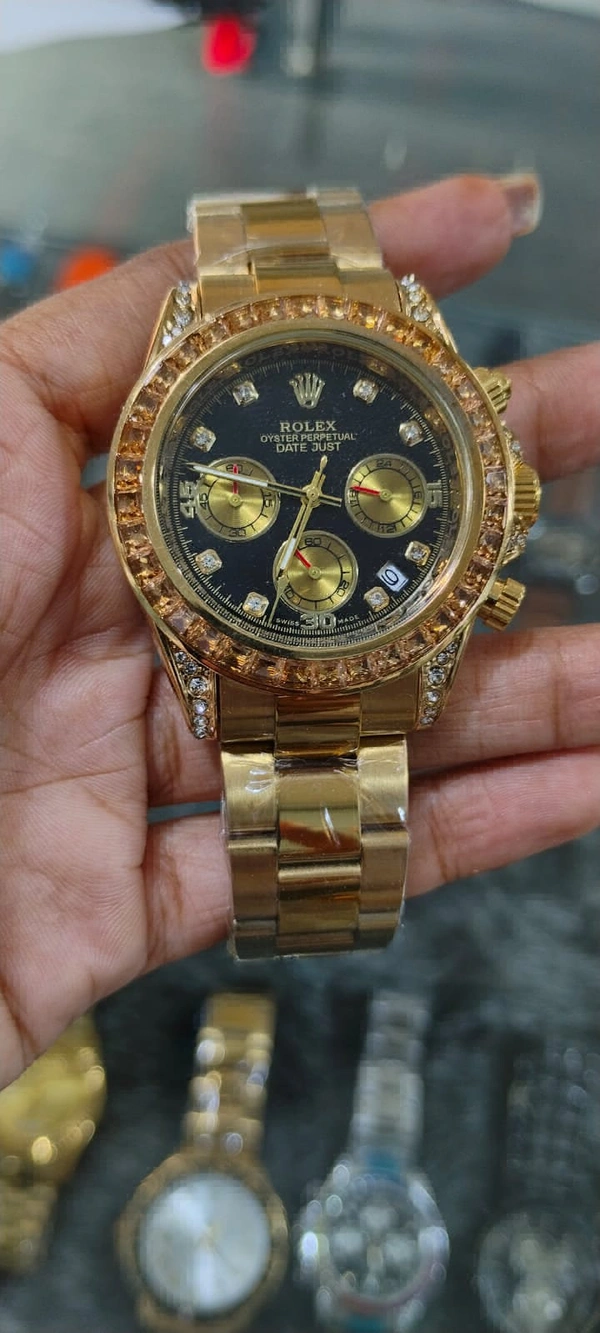 Rolex Watch Dimond Edition  - Gold
