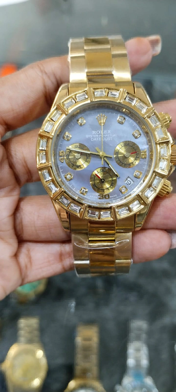 Rolex Watch Dimond Edition  - White