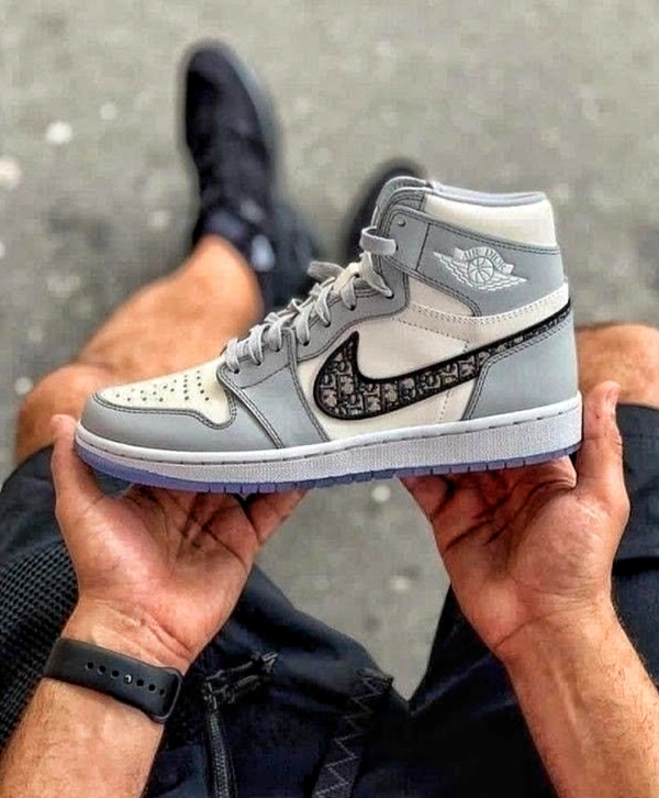 Men Gray Dior X Air Jordan Original Leather  - Gray, 6