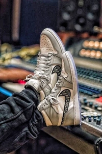 Men Gray Dior X Air Jordan Original Leather  - Gray, 6
