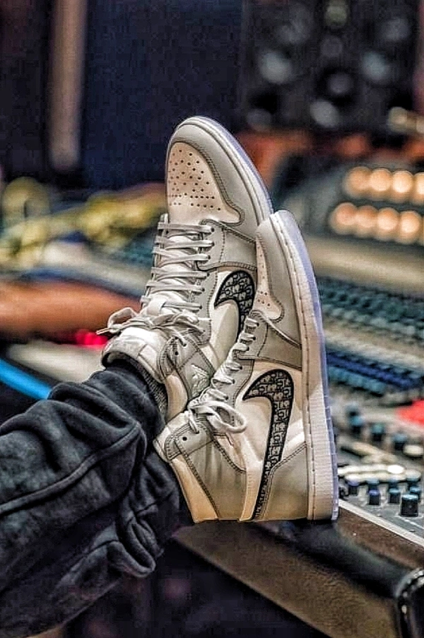 Men Gray Dior X Air Jordan Original Leather  - Gray, 6