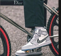 Men Gray Dior X Air Jordan Original Leather  - Gray, 6