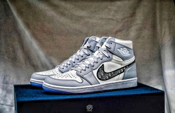 Men Gray Dior X Air Jordan Original Leather  - Gray, 6