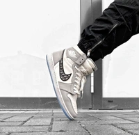 Men Gray Dior X Air Jordan Original Leather  - Gray, 6