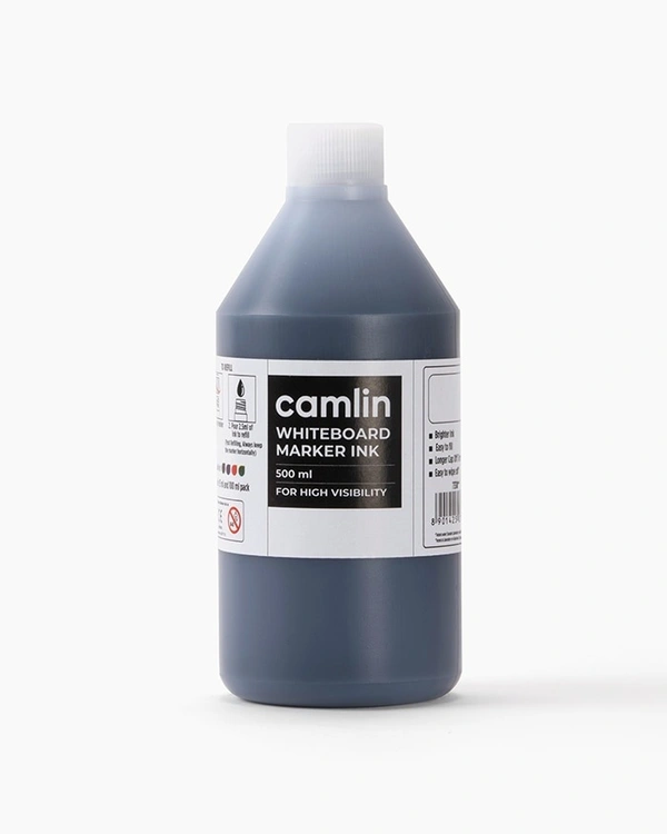 Camlin White board Marker Ink 500 ml-black | Royal Stationers Best Quality Guarantee