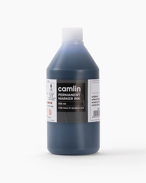 Camlin Permanent Marker Ink 500ml-Blue | Royal Stationers Best Quality Guarantee