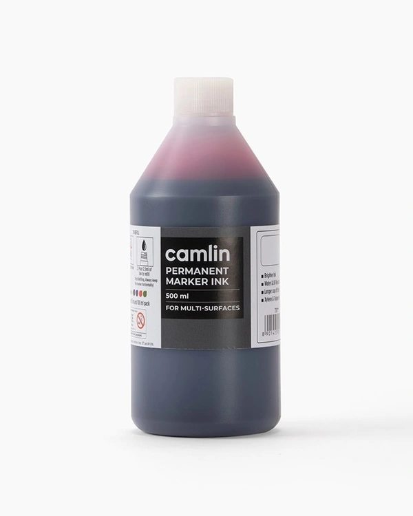 Camlin Permanent Marker Ink 500ml-red | Royal Stationers Best Quality Guarantee