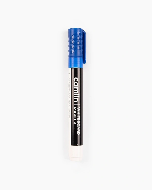 camlin white board marker with extra replacement tip free pack of 10 -blue | Royal Stationers Best Quality Guarantee