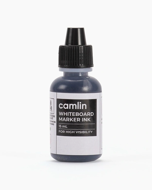 Camlin White board Marker Ink 15 ml -black | Royal Stationers Best Quality Guarantee