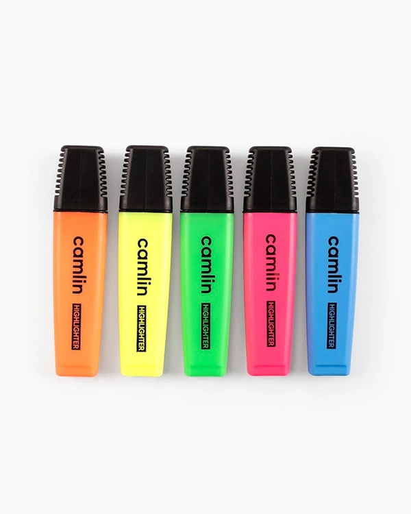 Camlin  Highlighters Set Of 5 | Royal Stationers Best Quality Guarantee