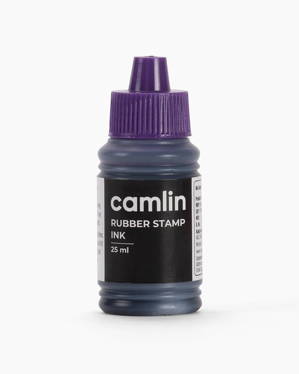 camlin Rubber Stamp Inks Violet -25 ml | Royal Stationers Best Quality Guarantee