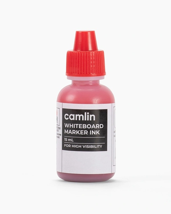 Camlin White board Marker Ink 15 Ml -Red | Royal Stationers Best Quality Guarantee