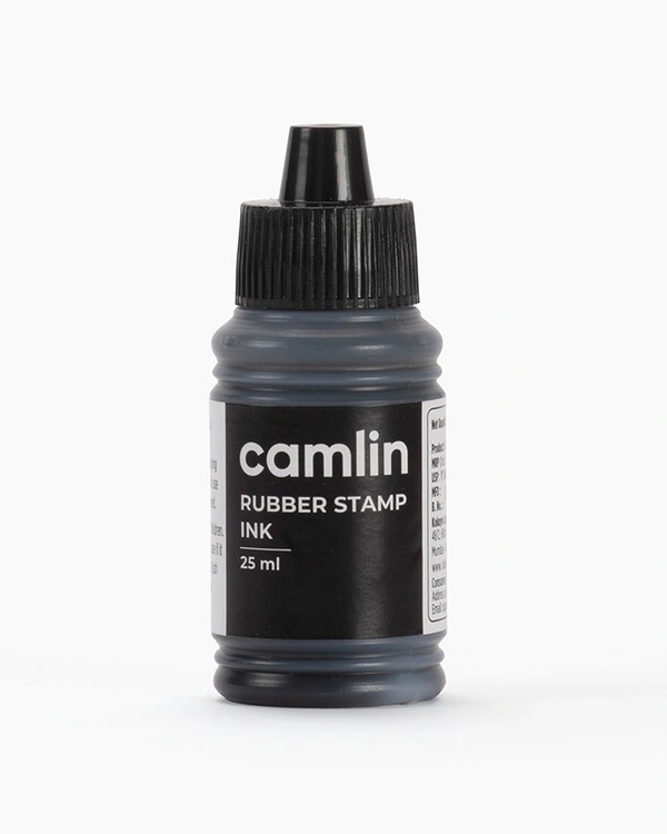 camlin Rubber Stamp Inks black -25 Ml | Royal Stationers Best Quality Guarantee