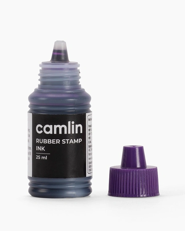 camlin Rubber Stamp Inks Violet -25 ml | Royal Stationers Best Quality Guarantee