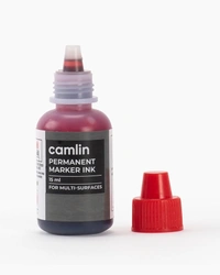 Camlin Permanent Marker Ink 15 Ml -red | Royal Stationers Best Quality Guarantee