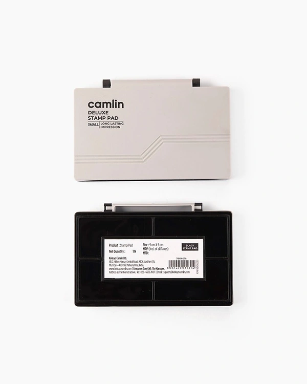 Camlin Deluxe Stamp Pad - Black | Royal Stationers Best Quality Guarantee
