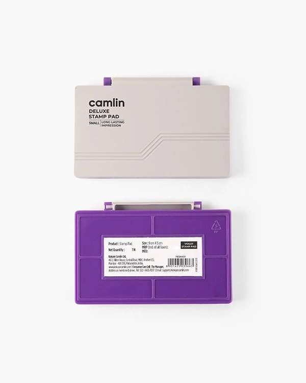Camlin Deluxe Stamp Pad - Violet | Royal Stationers Best Quality Guarantee
