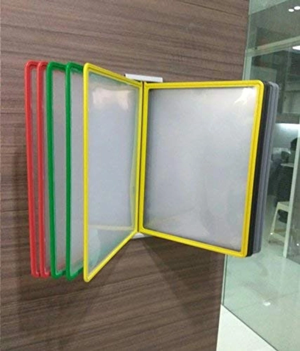 info Plastic Wall Unit Hanging Display Pocket Documents Certifica te Storage File Folder with 5 Folders for Home and Office, A4 Size, Multicolour | Royal Stationers Best Quality Guarantee