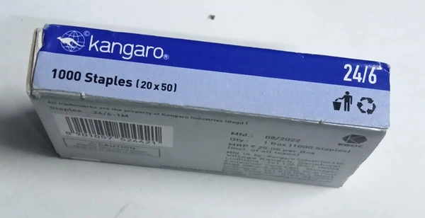 Kangaro Stapler Pin 24/6-1M, Pack of 20 Small Boxes | Royal Stationers Best Quality Guarantee