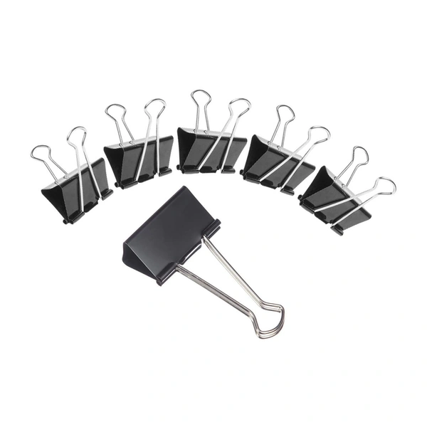 Binder Clips 19mm Black Set of 12 pcs | Royal Stationers Best Quality Guarantee