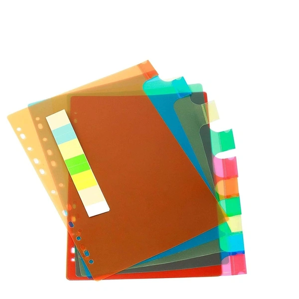 plastic Separators  A4 Binder Index Divider (10 Insertable tab Sheets)  | Royal Stationers Best Quality Guarantee
