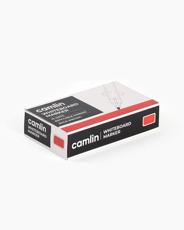 camlin white board marker with extra replacement tip free pack of 10 -red | Royal Stationers Best Quality Guarantee