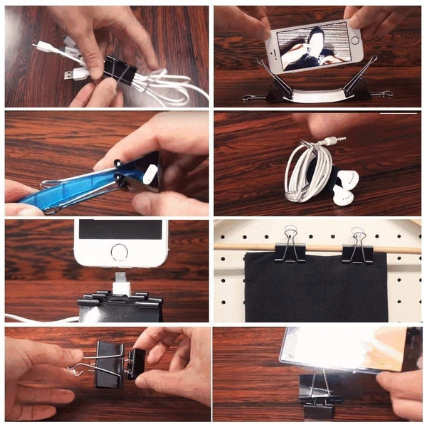 25 mm Size Paper Binder Clip clamp for Office, Home, School, Institutions Pack of 72 Clips, Capacity 60 Pages. | Royal Stationers Best Quality Guarantee