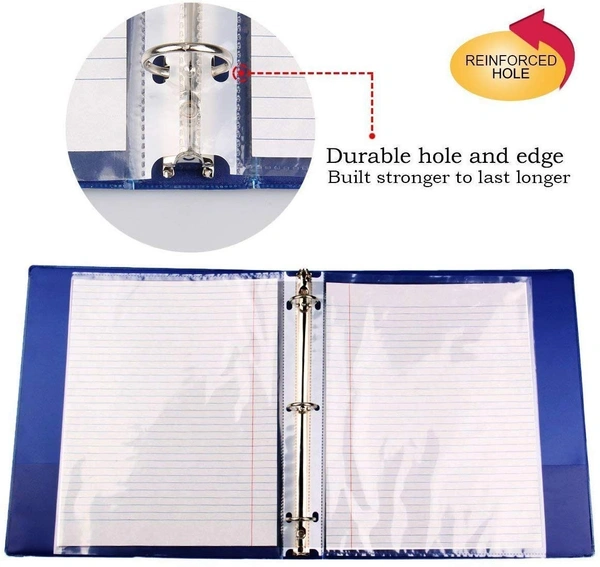 Glossy Transparent Document Sleeves, Clear Certificates | Water Proof Sheet Protectors 11 Holes Punched  A4 Size pac of 100 pcs | Royal Stationers Best Quality Guarantee