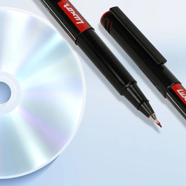 Luxor Cd/Dvd/Ohp Marker-Red - Box Of 10 | Royal Stationers Best Quality Guarantee