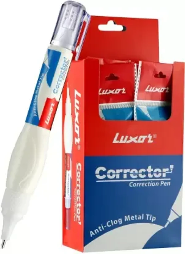 LUXOR Correction Pen  (Set of 10, White) | Royal Stationers Best Quality Guarantee