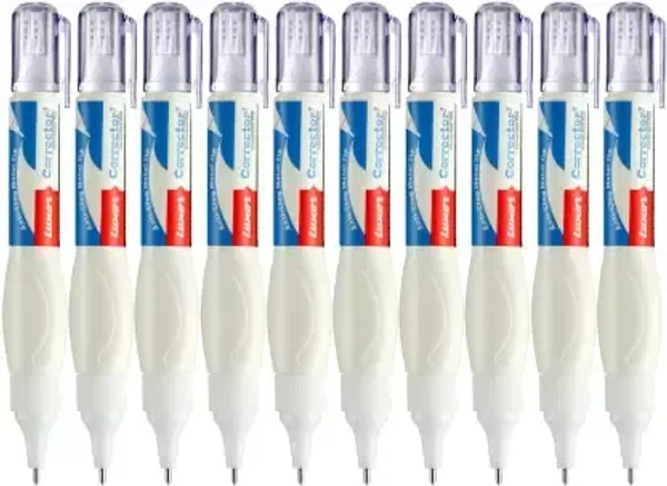 LUXOR Correction Pen  (Set of 10, White) | Royal Stationers Best Quality Guarantee