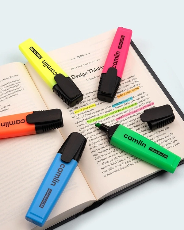 Camlin  Highlighters Set Of 5 | Royal Stationers Best Quality Guarantee