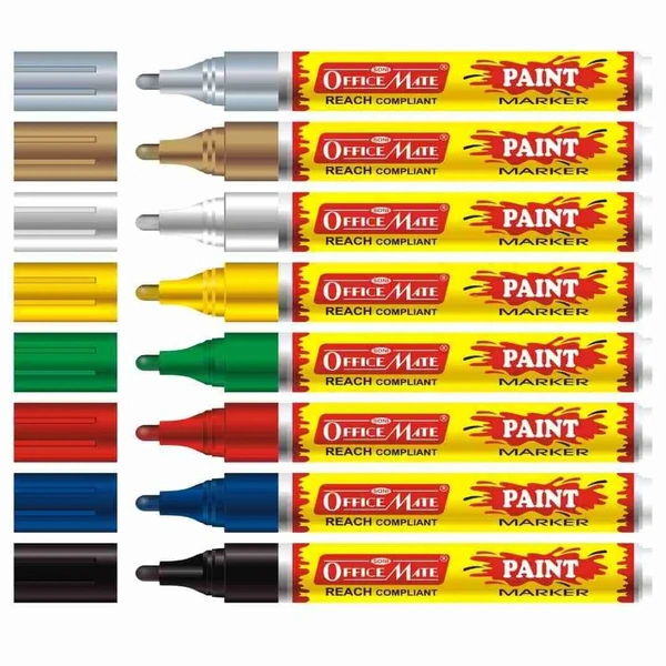 Officemate Paint Marker white Pack Of 10 Pcs | Royal Stationers Best Quality Guarantee