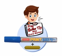 Luxor blue Paint Marker With Extra Tip Free Pak Of-10 | Royal Stationers Best Quality Guarantee