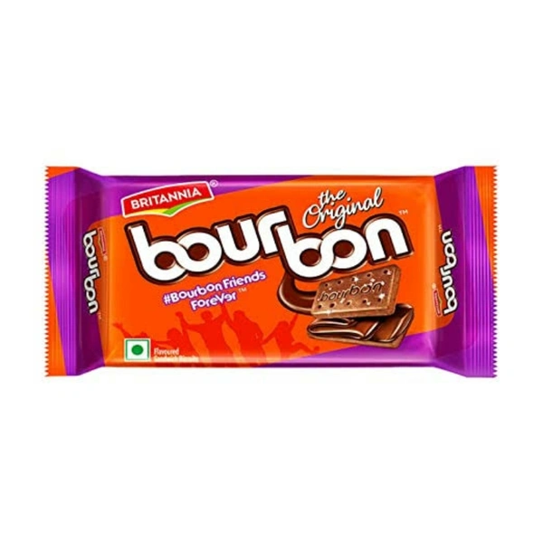 Britannia Bourbon Cream Biscuit - Chocolate Flavor 