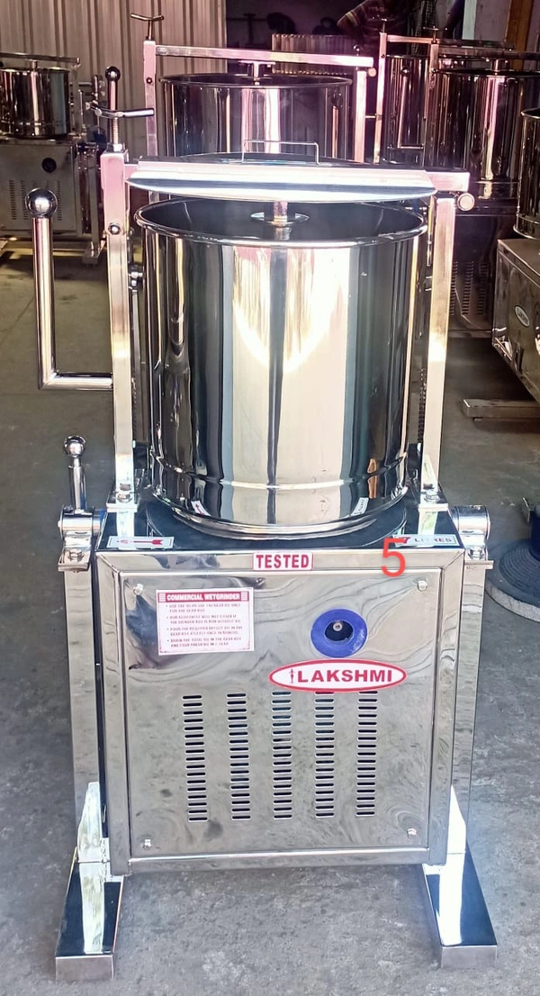 5 Liter Commercial Tilting Wet Grinder  - Silver, 5 Litres