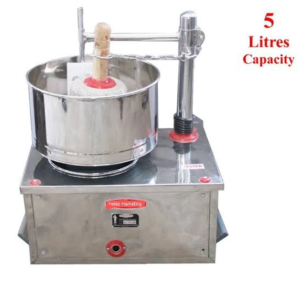 5 Litres Single Stone Commercial Wet Grinder  - Silver, 5 Litres Commercial