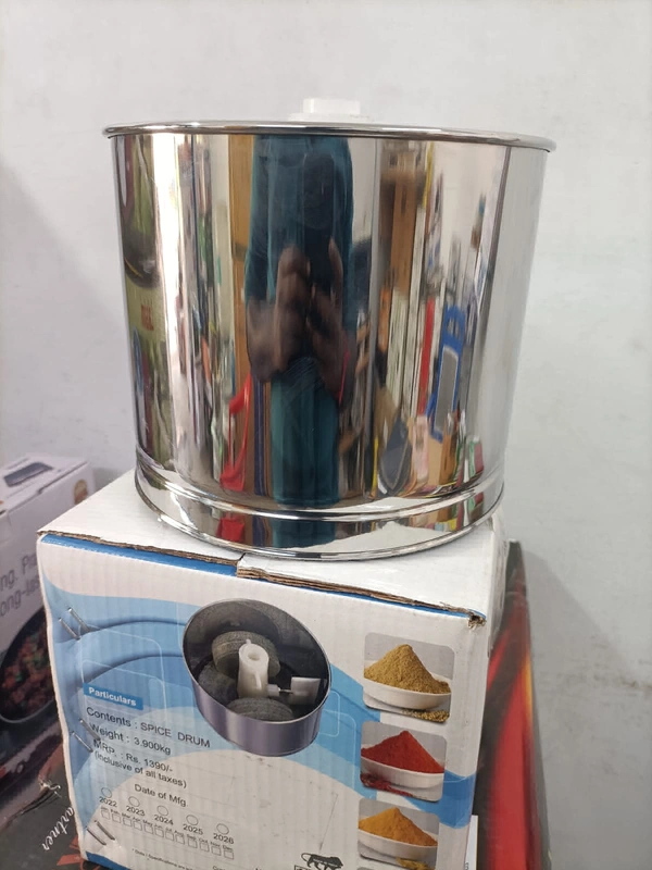 Masala Drum For Table Top Grinder  - Silver, Masala Drum 0.5 Litres