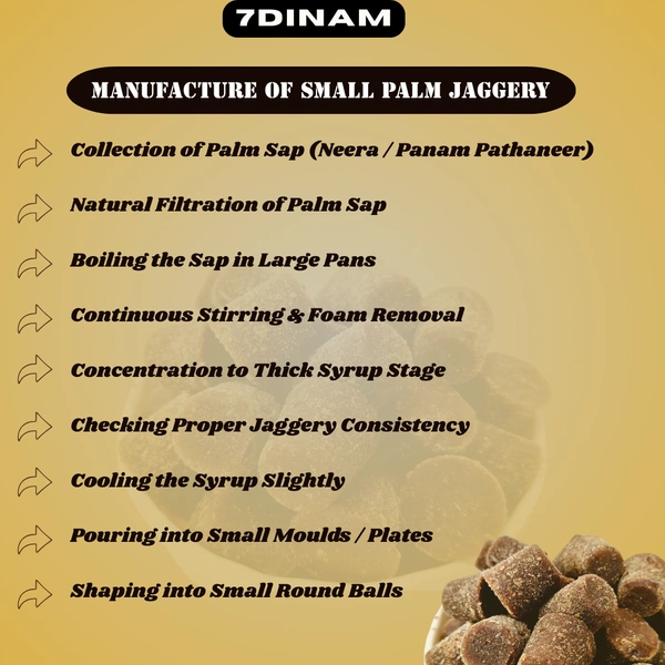 PALM JAGGERY SMALL (14G CUBES)-1KG - NORMAL COVER, 1