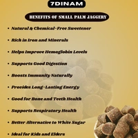 PALM JAGGERY SMALL (14G CUBES)-1KG - NORMAL COVER, 1