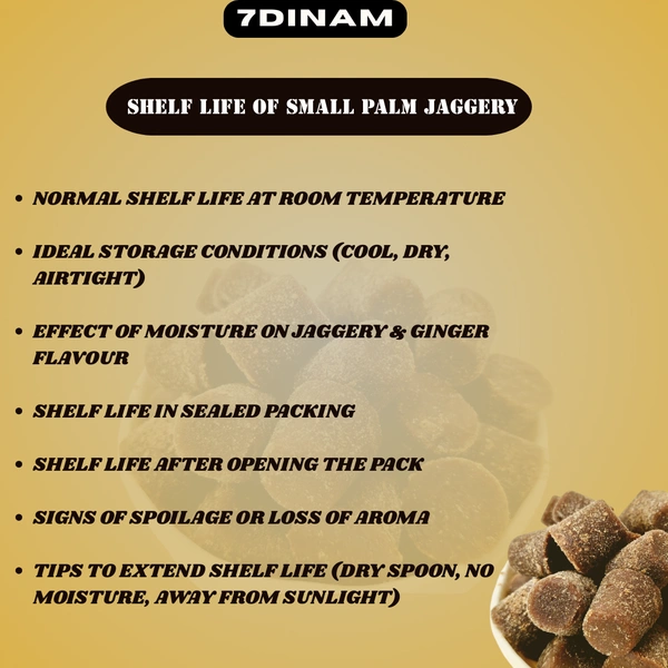 PALM JAGGERY SMALL (14G CUBES)-1KG - NORMAL COVER, 1