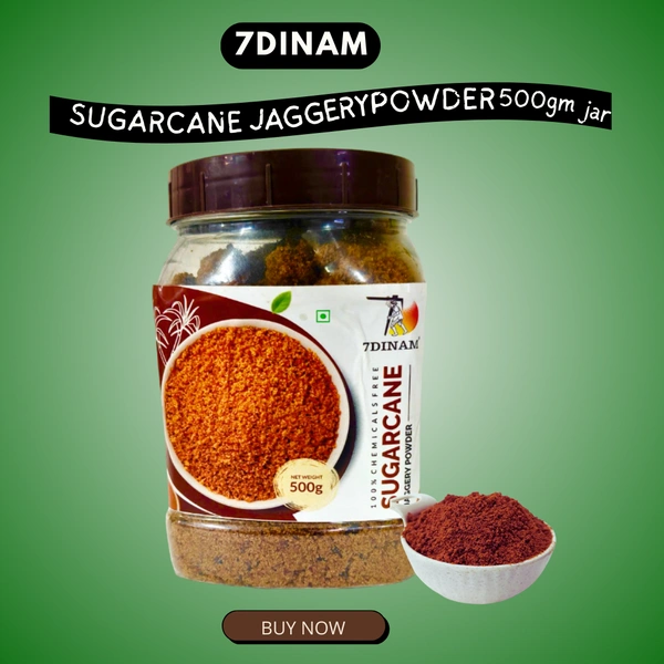 Sugarcane Jaggery Powder - JAR, 500g