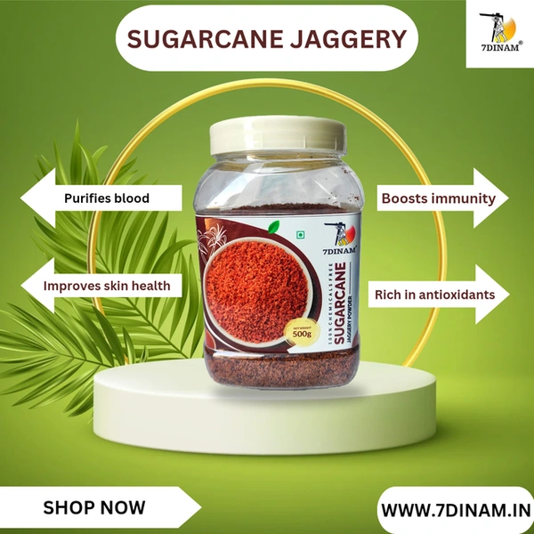 Sugarcane Jaggery Powder - JAR, 500g