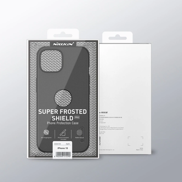 Nillkin Super Frosted Shield Pro Matte cover case for Apple iPhone 15 6.1 (2023) (with LOGO cutout) - Apple IPhone 15 6.1 (2023), Black
