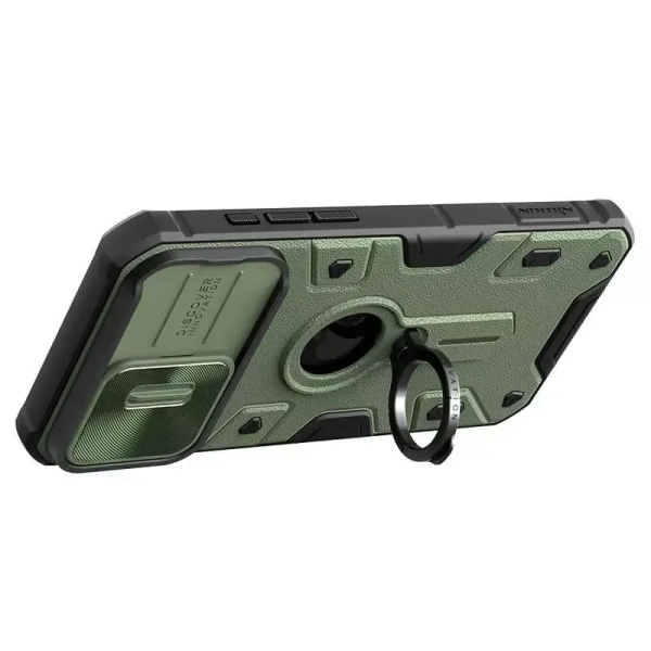 Nillkin CamShield Armor case for Apple iPhone 15 Pro 6.1 (2023) (with LOGO cutout) - Iphone 15pro, Olive Drab