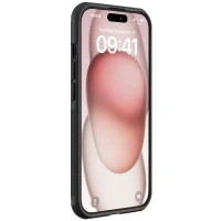 Nillkin Super Frosted Shield Pro Matte cover case for Apple iPhone 15 6.1 (2023) (with LOGO cutout) - Apple IPhone 15 6.1 (2023), Black