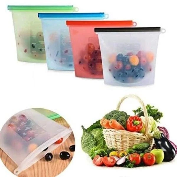 Reusable Silicon Ziplock Pouch (Imported)