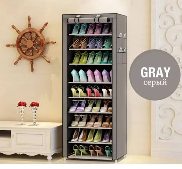 9 Layer Shoe Rack With Cover